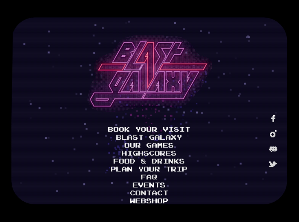 Blast galaxy homepage screenshot
