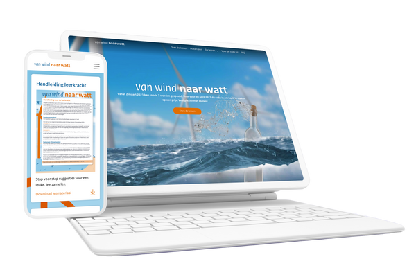 Van wind naar watt website on mobile and desktop